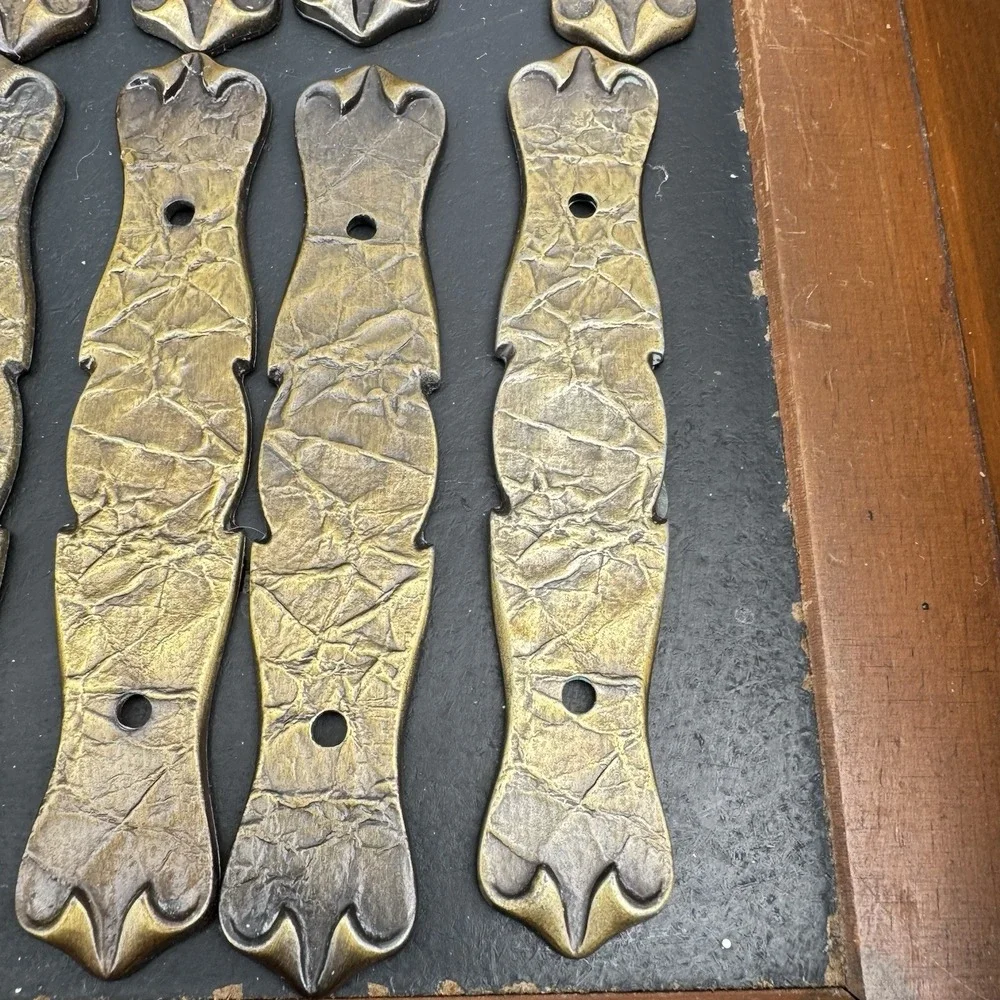 Lot of 54 VTG Amrock 176A-1 Brass Drawer Backplates 3